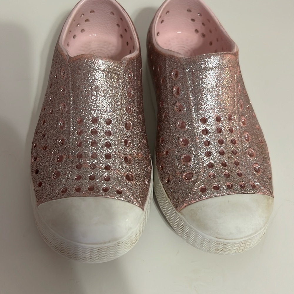 Native Shoes- pink glitter size C10